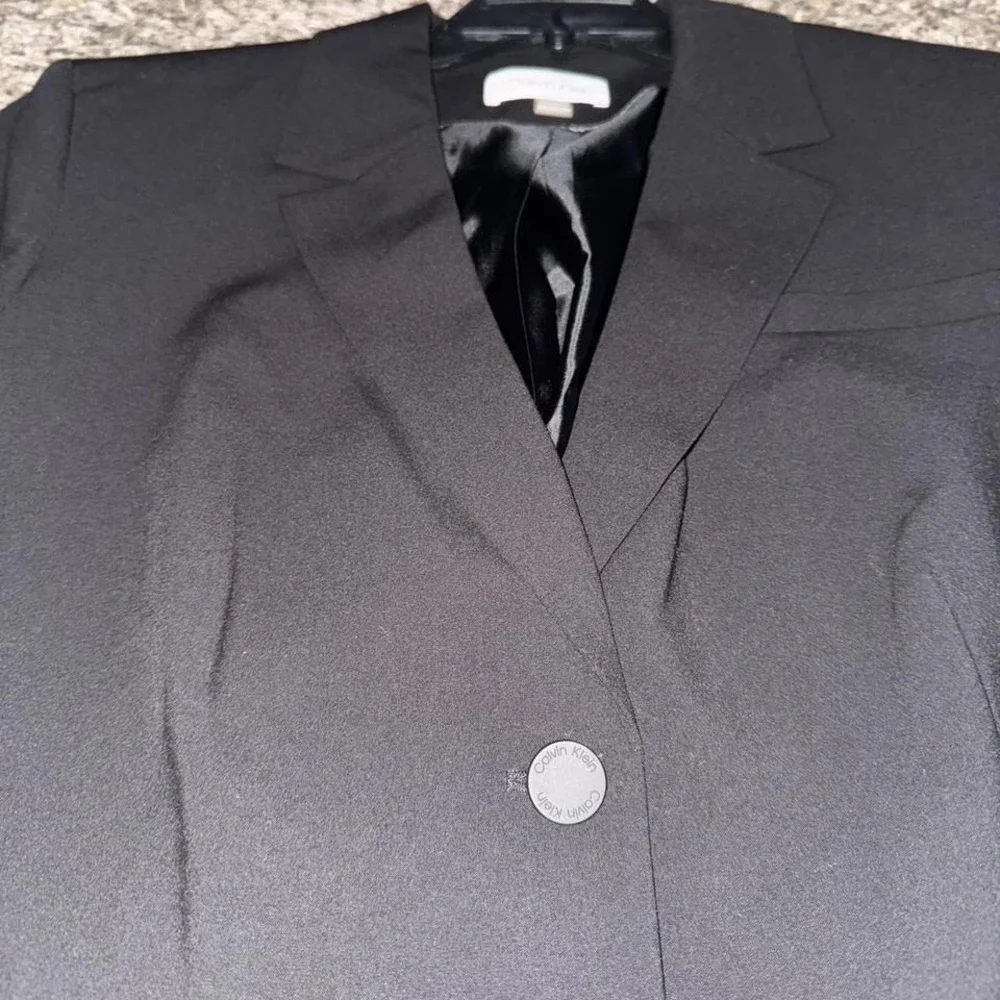 Calvin Klein Black One Button Career Blazer NWT Size 20W Plus Size - Picture 2 of 4